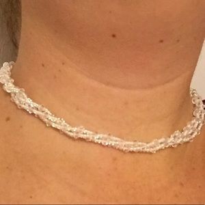 Genuine Swarovski necklace is Clear Crystal & beads